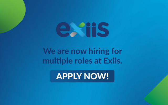 Exiis hiring banner. Sydney, Melbourne, Brisbane.